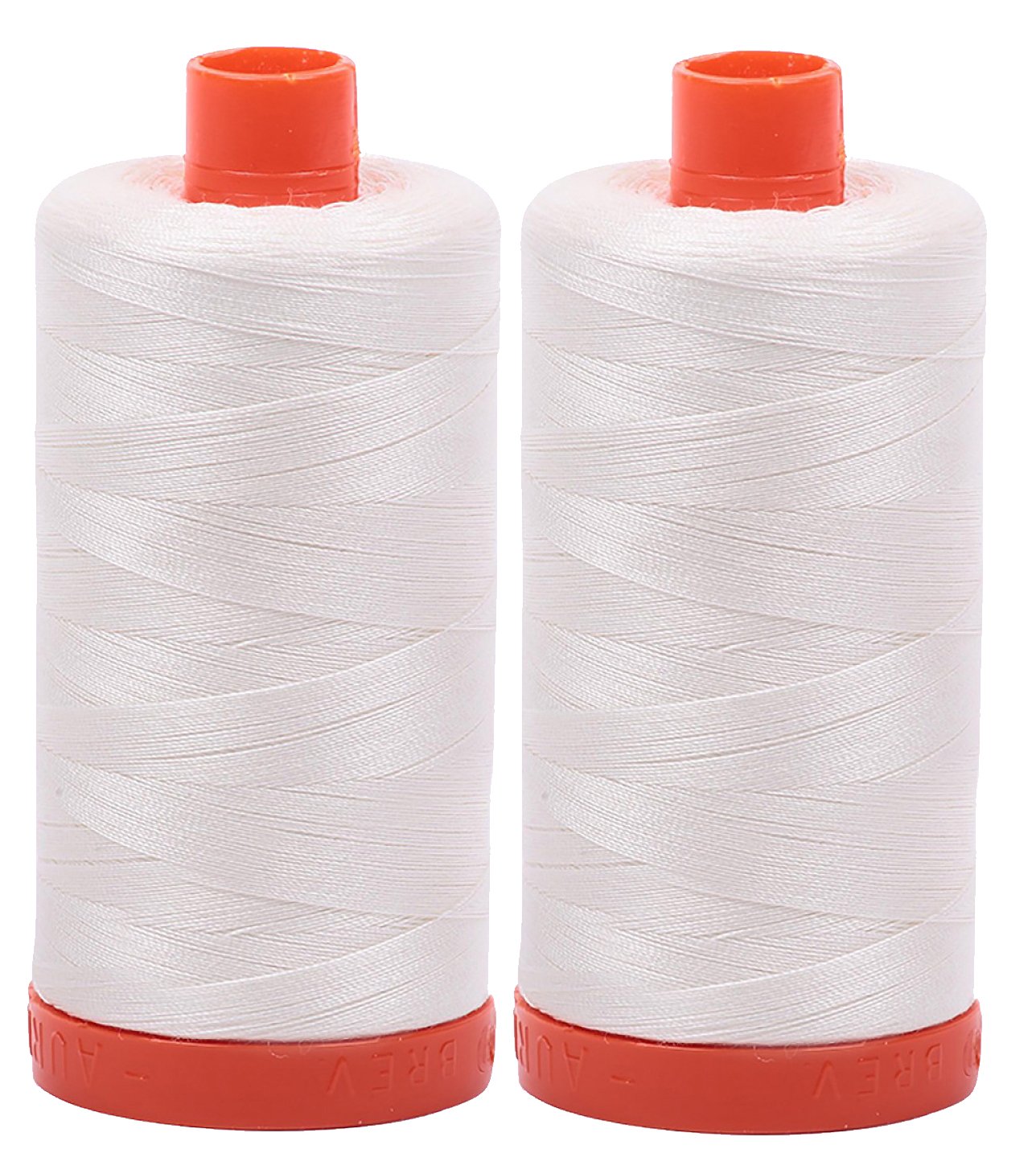 Aurifil Mako 50wt Thread 2 Large Spools: Chalk (2026x2) — image 1