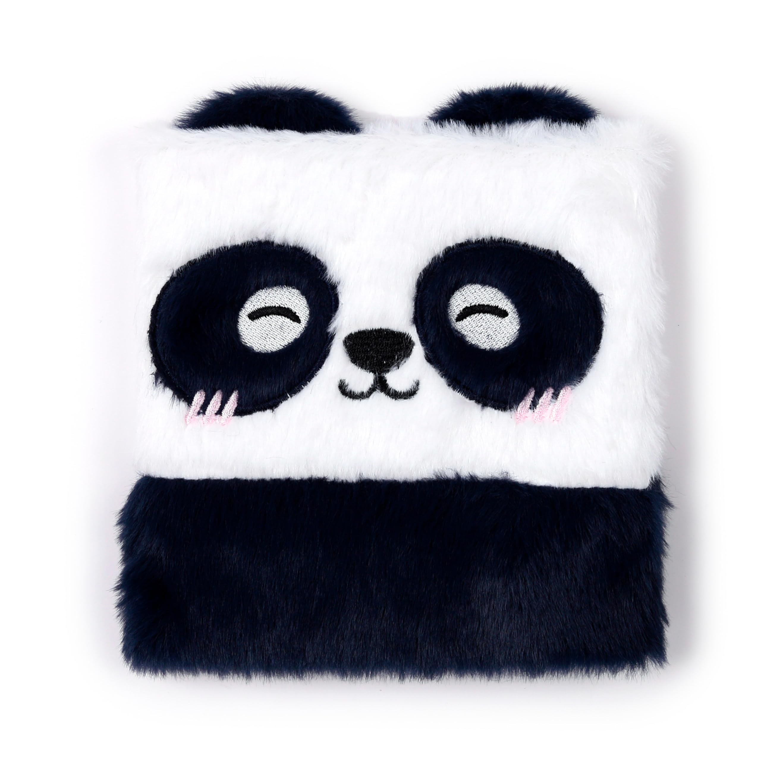 Puckator Adoramals Panda Plush Fluffies Notebook - School Teacher Student Homework Study Planner Notepad - Collage University Essentials Journals Planners - Jotter Uni Gifts Stationery Supplies
