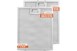 Lot de 2 filtres d'aération de hotte de cuisinière 26 x 22,9 cm en maille d'aluminium pour filtre de rechange Boran, blocs de