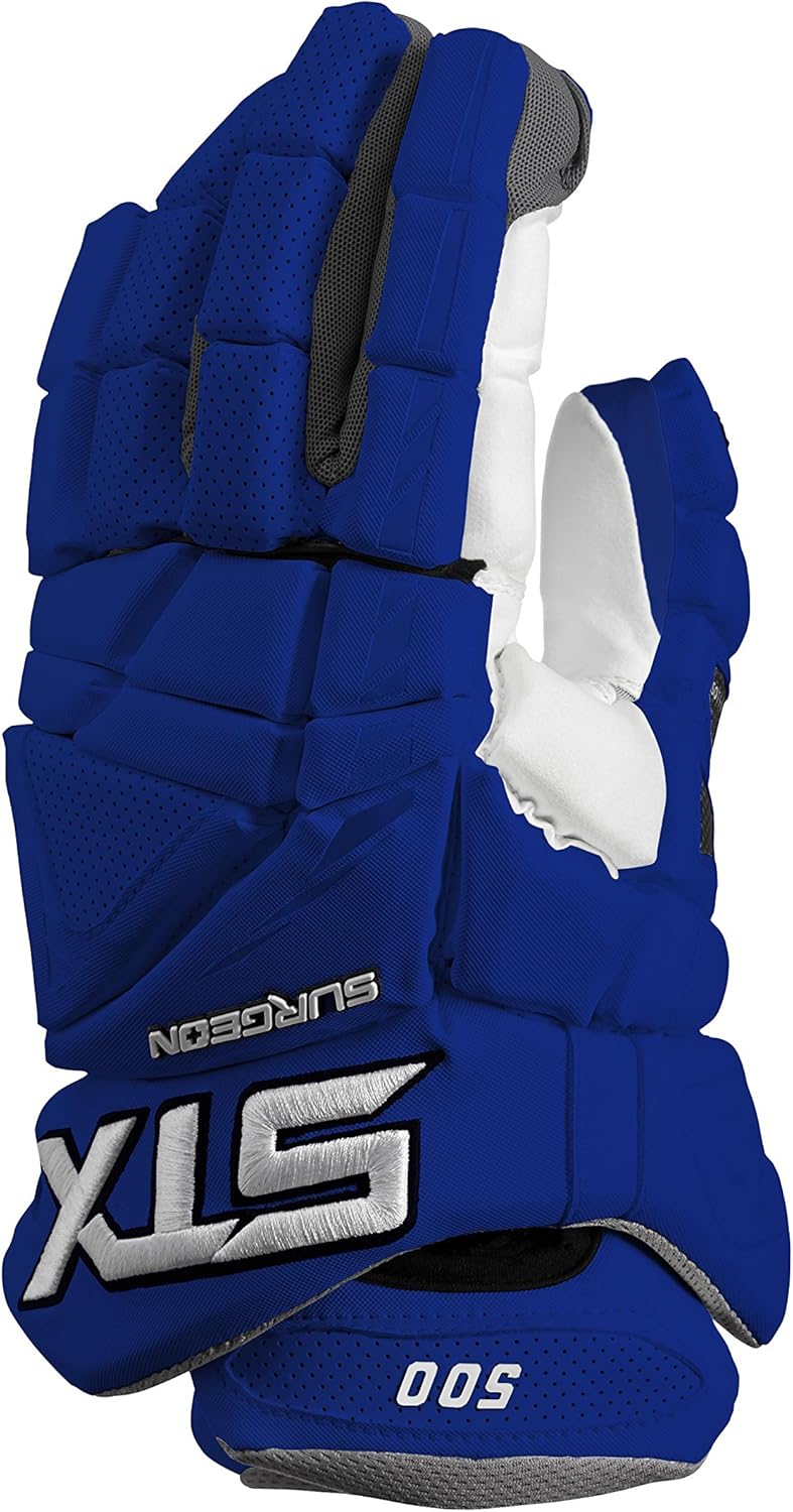 STX Lacrosse Surgeon 500 Gloves with Climate Control, Navy, 12" : Sports & Outdoors
