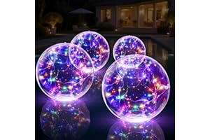 Niceput Solar Floating Pool Lights, 14 Inch Colorful Solar Pool Light Balls, Floating Glow Globe IP68 Waterproof, Inflatable 