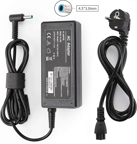 Chargeur HP 45W - Compatible Elitebook, Probook, Pavilion - 19.5V 2.31A - Câble 2,5m - Certifié Sécurité - Pour PC Portable