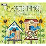 LANG - 2018 Wall Calendar - "Favorite Things" - Artwork By Wendy Bentley - 12 Month - Open, 13 3/8" X 24"