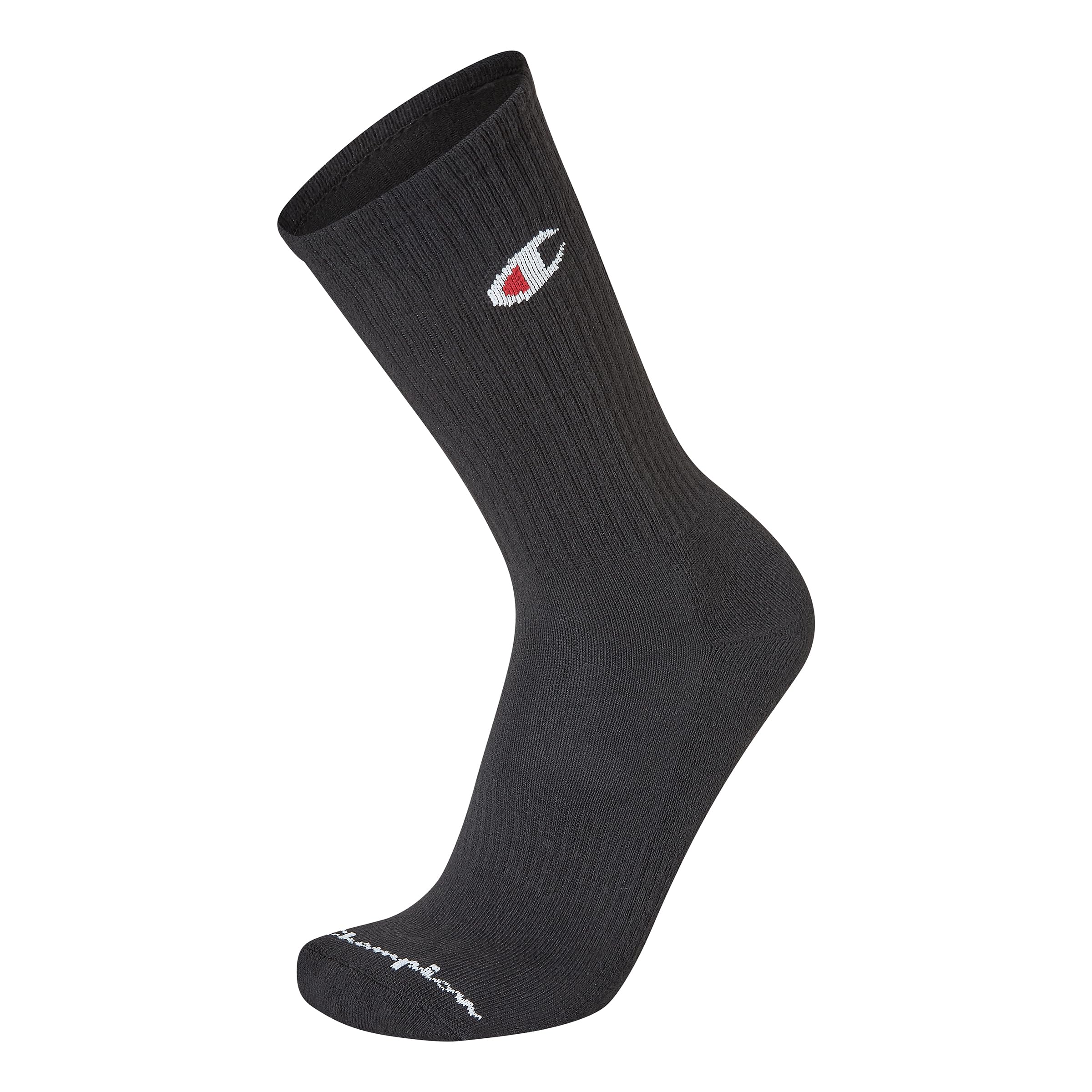 Champion Men's Moisture-wicking Athletic Crew Socks with Cushioning & Arch Support