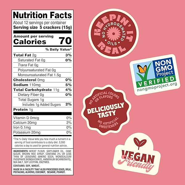 BACK TO NATURE CLASSIC ROUND CRACKERS, NON-GMO, VEGAN FRIENDLY SNACK CRACKER, MADE WITH WHEAT FLOUR & SEA SALT, SNACK HAPPY, 6.5 OZ BOX