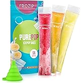 Frozip 125 Disposable Ice Popsicle Mold Bags| BPA Free Freezer Tubes With Zip Seals | For Healthy Snacks, Yogurt Sticks, Juic