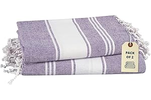 LANE LINEN Large Pool Towels, XL Beach Towel 2 Pack, Pre-Washed, No Shrink, Quick Dry Oversized Beach Towels, Stylish Beach Towel for Women, Sand Free Towel, 39"x71" - Regal Orchid