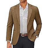 PJ PAUL JONES Mens Blazer Casual Two Button Sport Coats Notched Lapel Solid Suit Jackets