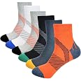 J.WMEET Calzini Sportivi Uomo Alla Caviglia – Confezione Da 6 Paia Multicolore, In Cotone Con Supporto Arco, Ventilazione A Rete, Per Running, Trekking, Palestra - 3