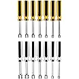 EZ Travel Collection 5.5 Inch Chrome Plated SAE Sizes 3/16 to 1/2 Inch and Metric 5 to 10 mm Nut Driver Set, 14 Piece, Color Coded Handles