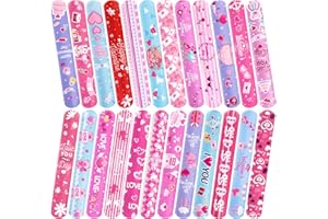 Thuodo 72 Pcs Valentines Day Slap Bracelets Wristbands, Toys for Valentines Day Party Supplies, Gifts for Kids Students Teens Adults Birthday Giveaways, and Game Prizes, Kids School Supplies