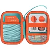 Lebakort Hard Case Compatible with Yoto Mini Kids Audio Music Player Children Speaker Plays Audiobook Cards Radio (Teal + Orange Case)