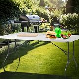 BARGAINS-GALORE 4ft Heavy Duty Folding Table White Indoor Outdoor view 2