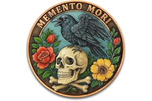 VITOLEO Memento Mori Memento Vivere Dual Sided Challenge Coin - Skull & Tree of Life Design Motivational Token - Inspirational Gift