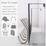 WEBI Over The Door Hook 6-Hook Hanger Stainless Steel Silver 39x11.5x8 cm view 8