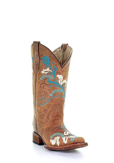 women's floral embroidered cowboy boots