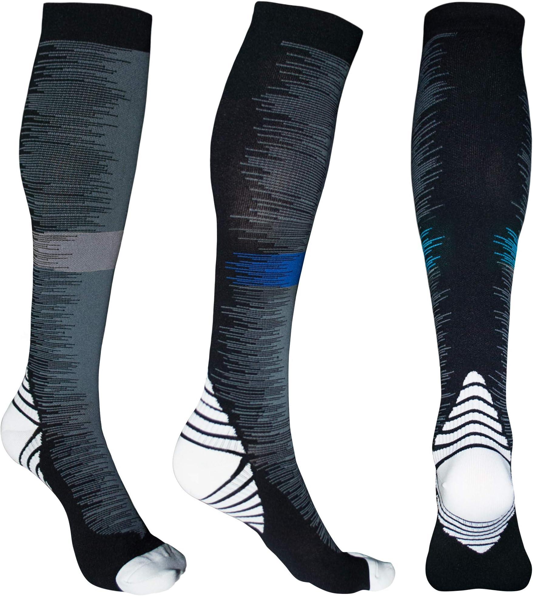 ODIJOO 1/3/8/10 Pairs Compression Socks Women&Men 20-30 mmHg Best for Athletic, Medical