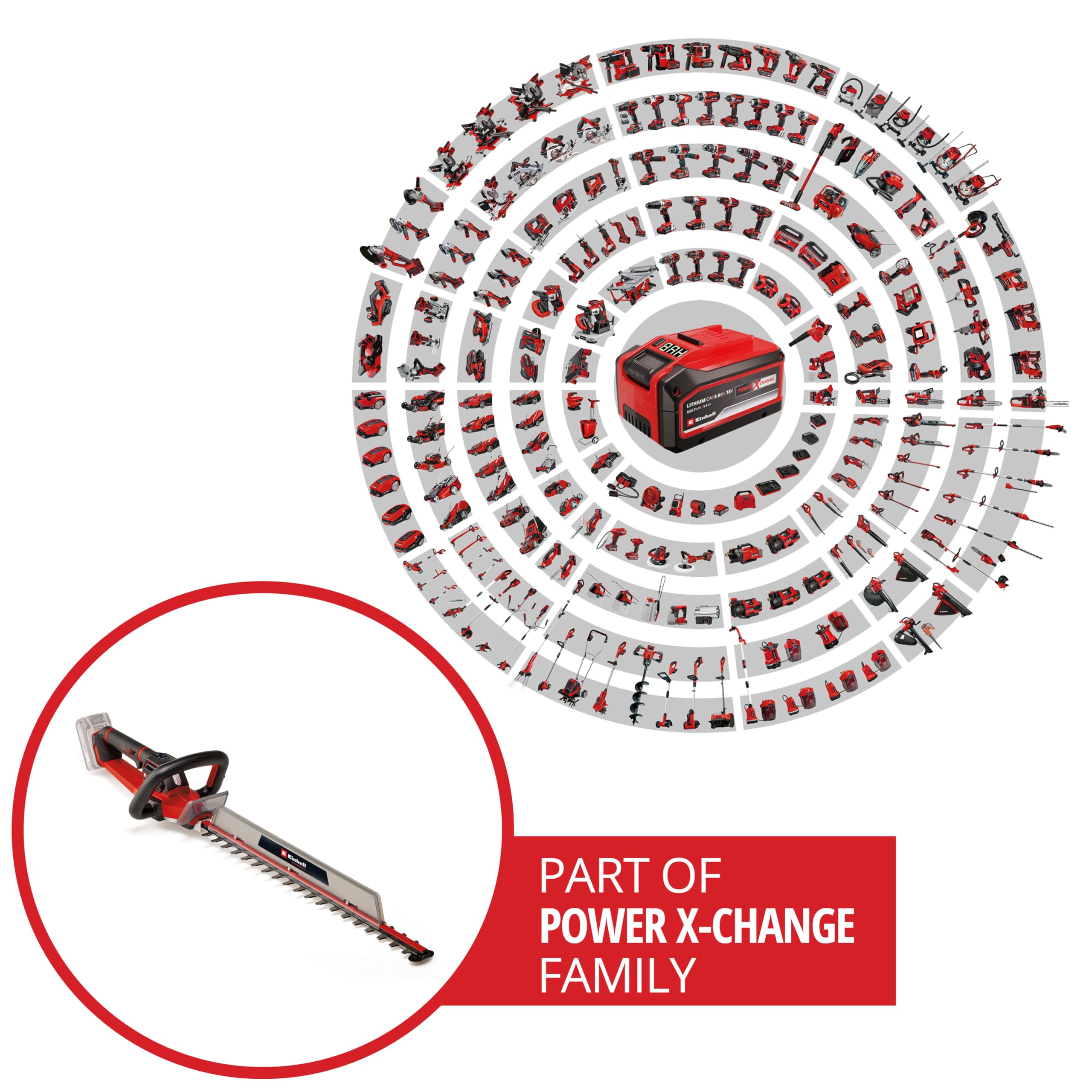 Einhell Professional Akku-Heckenschere GP-CH 18/61 Li BL-Solo Power X-Change (18 V, Brushless, Schnittlänge 61 cm, Anti-Blockier-System, inkl. Köcher, ohne Akku) 2