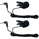 zdyCGTime 3.5mm Audio Male to Mini lavalier Lapel Tie Clip-on Portable Microphone for Mic System,Voice Amplifier,Speakers,Teachers, conferences, speeches, Drama Performances, Tour Guides.(2pack-1.1M)