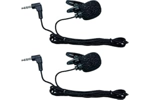 zdyCGTime 3.5mm Audio Male to Mini lavalier Lapel Tie Clip-on Portable Microphone for Mic System,Voice Amplifier,Speakers,Tea