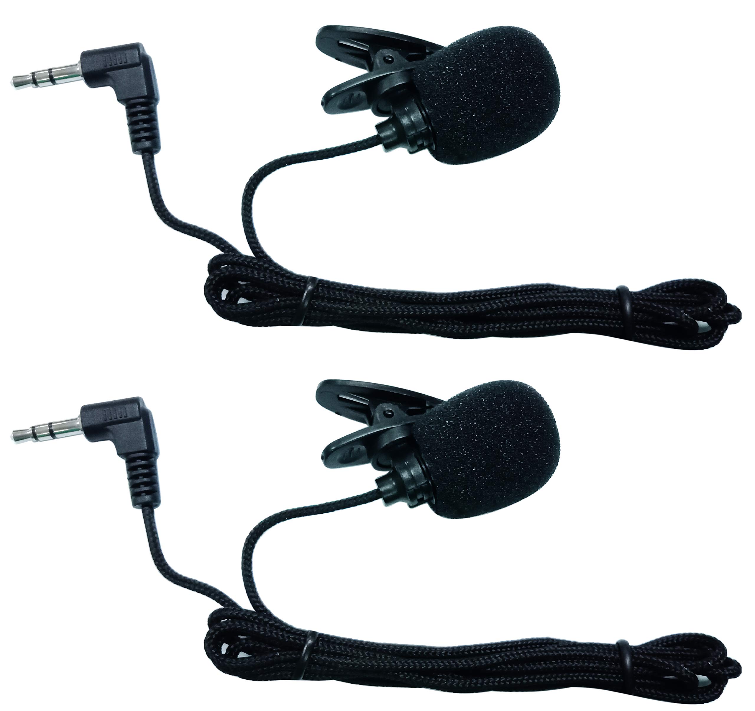 zdyCGTime 3.5mm Audio Male to Mini lavalier Lapel Tie Clip-on Portable Microphone for Mic System,Voice Amplifier,Speakers,Teachers, conferences, speeches,Drama Performances.(2pack/1.1M)