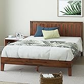 ZINUS Vivek Deluxe Wood Platform Bed Frame with Headboard, Wood Slat Support, No Box Spring Needed, Easy Assembly, Queen