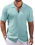 COOFANDY Men's Short Sleeve Knit Polo Shirt Golf
