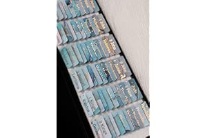 UPAFEXXI-Laminated Bible Tabs (Gold Foil Embossed Lettering), Bible Tabs for Women and Men, Reposition Large Print Stickers, Easy to Read and Apply, 80 Chapters Labels for Easy Navigation(Blue)