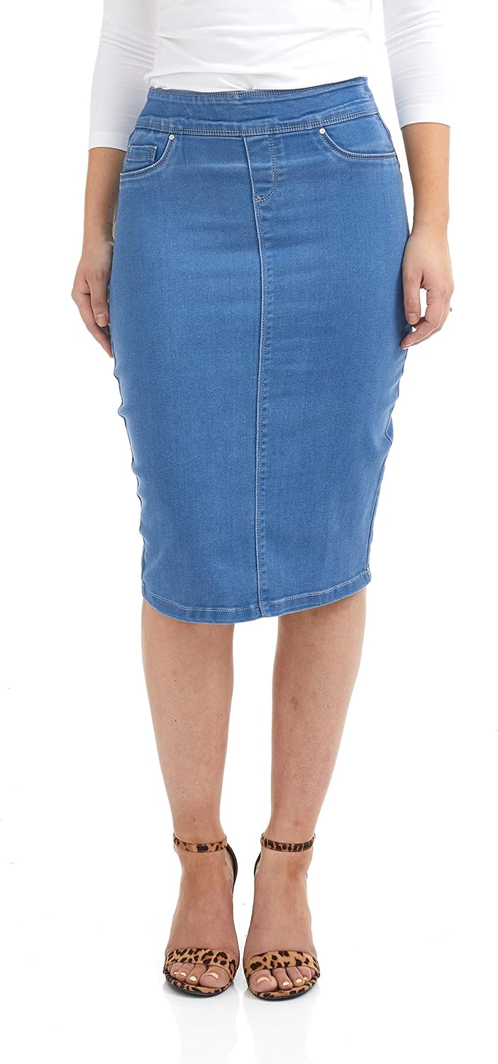pull on jean skirt