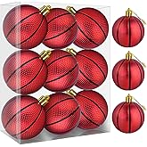 MuRealy 9 Pcs Baseball Ornaments Set - Shatterproof 2.36 Inch Sports Theme Xmas, Christmas Ball Ornaments, Hang Ball Decorations for Xmas Tree, Holiday, Wedding, Party, Office