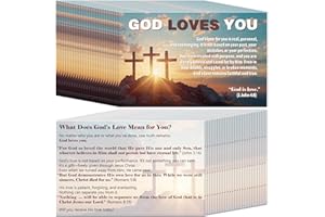 cosmisun Gospel Tract Card Plan of Salvation 240 Pcs God Loves You Cards Pocket Holy Postcards Christian Bible Prayer Gospel 