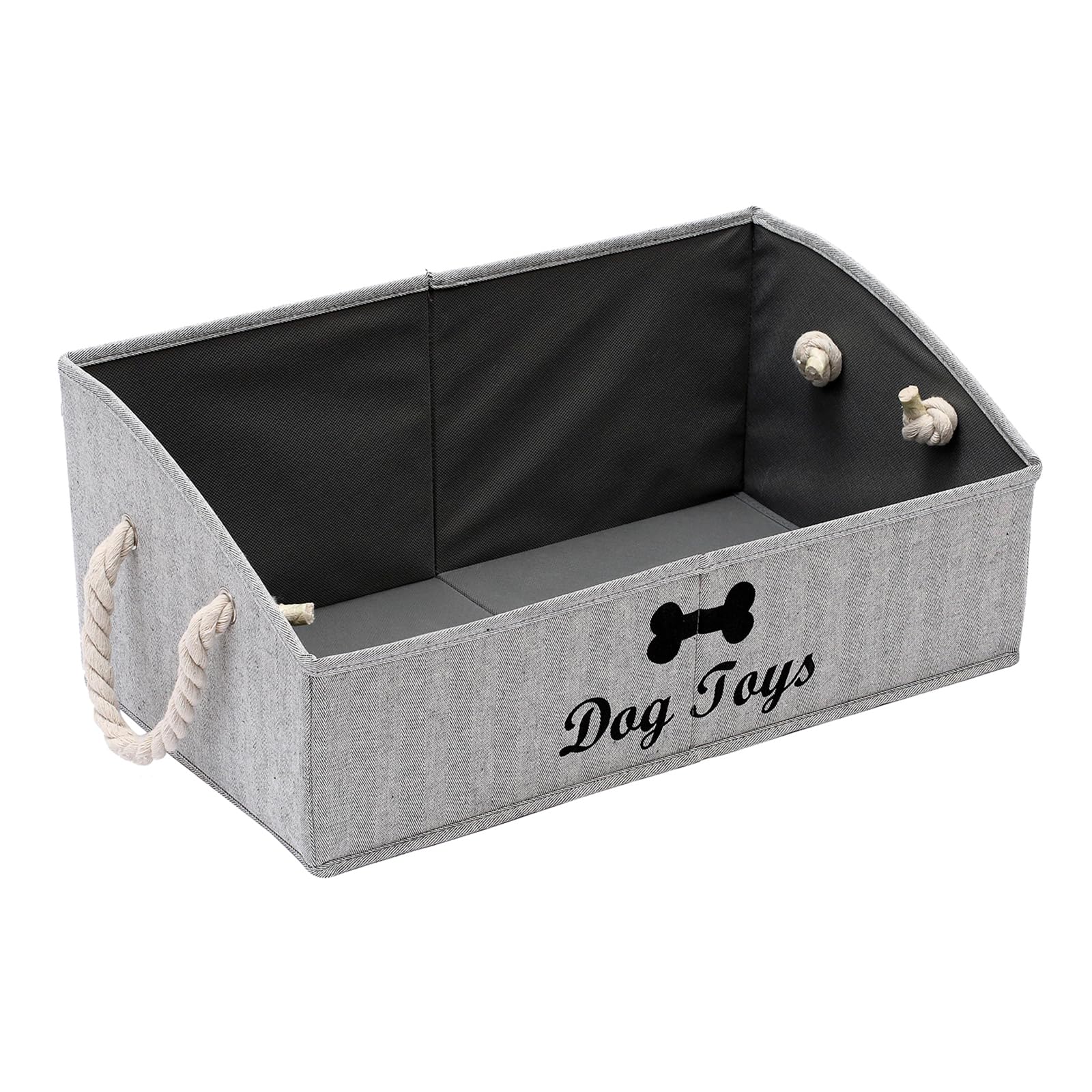 Morezi Large dog toy bin puppy shallow toy baskets dog toy storage perfect for living room playroom closet home organization - Stripe