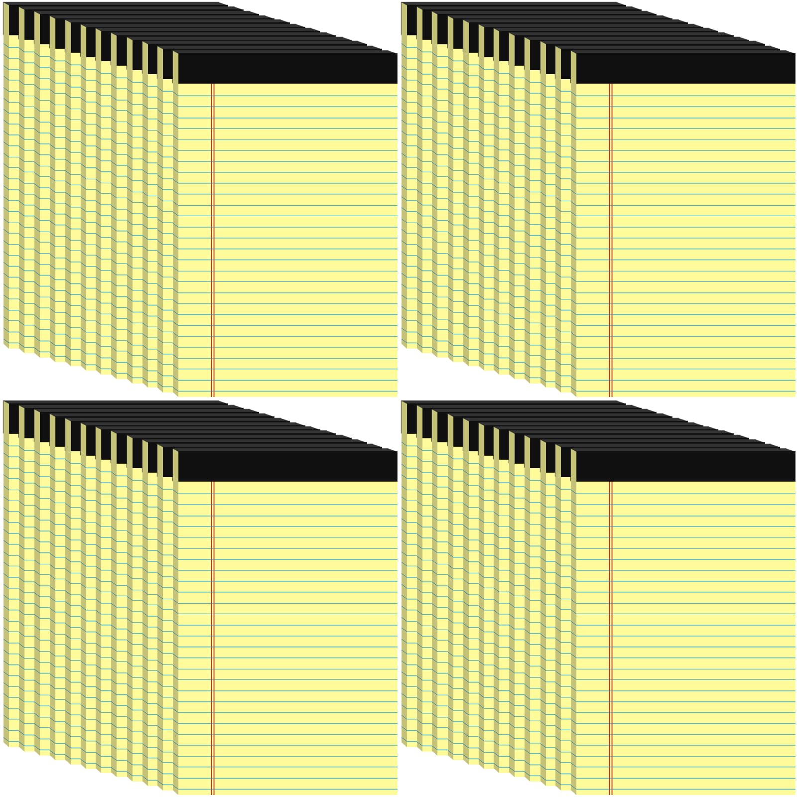 Photo 1 of 48 Pack Legal Pads Bulk,8.5 x 11 Inch Yellow Notepad, Note Pads College Ruled Perforated Memo Pad for Work Study Daily Note Taking List, Lined Writing Pads Memo Refills Notepads for Office Home School