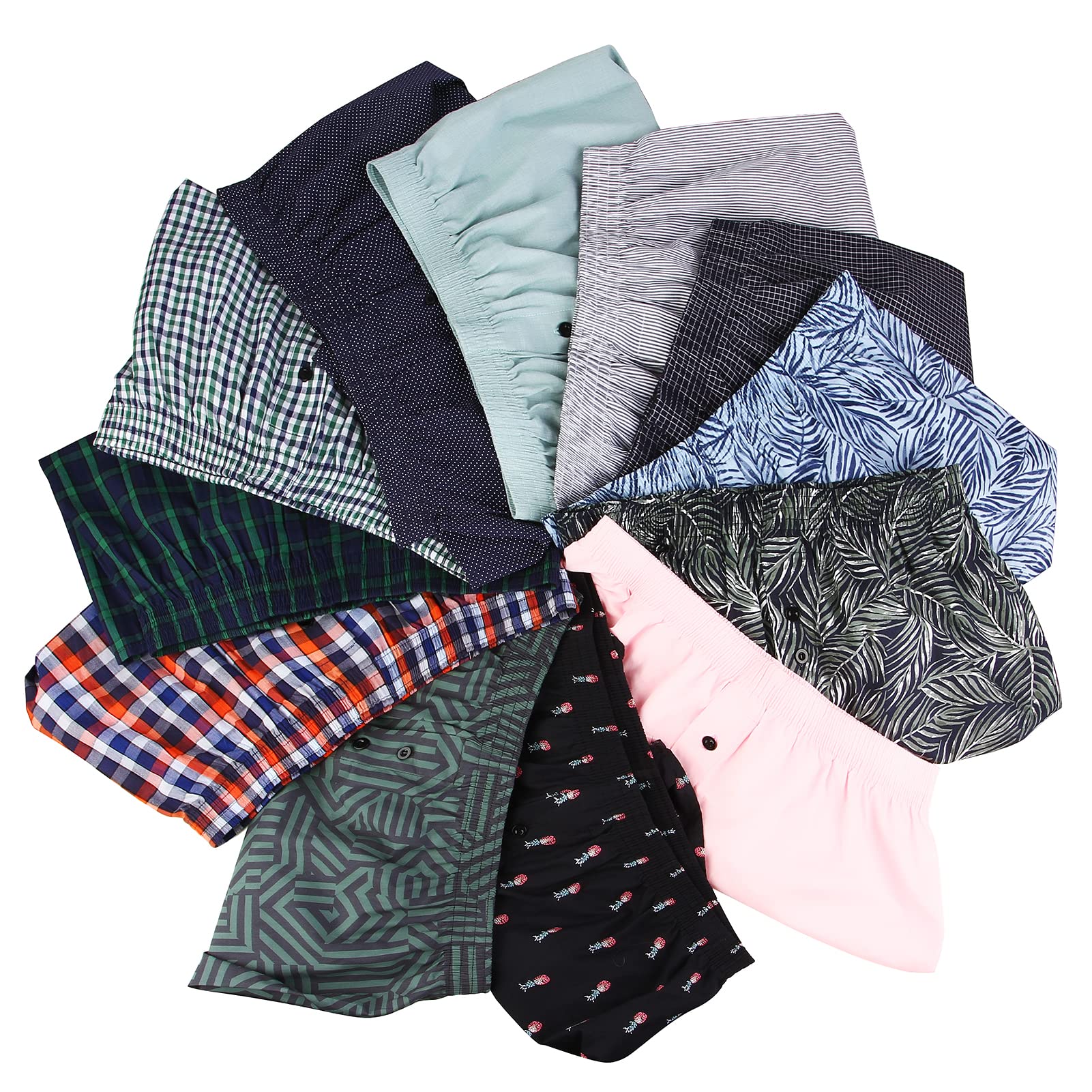 Photo 1 of Natural Feelings Mens Boxer Underwear Cotton Classic Woven Boxer Shorts for Men S