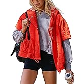 Zhiyouni Women's Quilted Puffer Vest Casual Hooded Short Sleeves Padded Jacket Poncho Outerwear