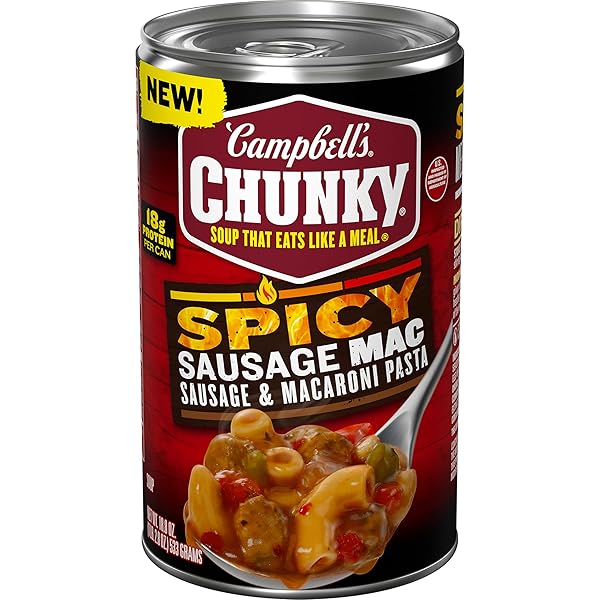 CAMPBELL’S CHUNKY SPICY SAUSAGE MAC SOUP, 18.8 OZ...