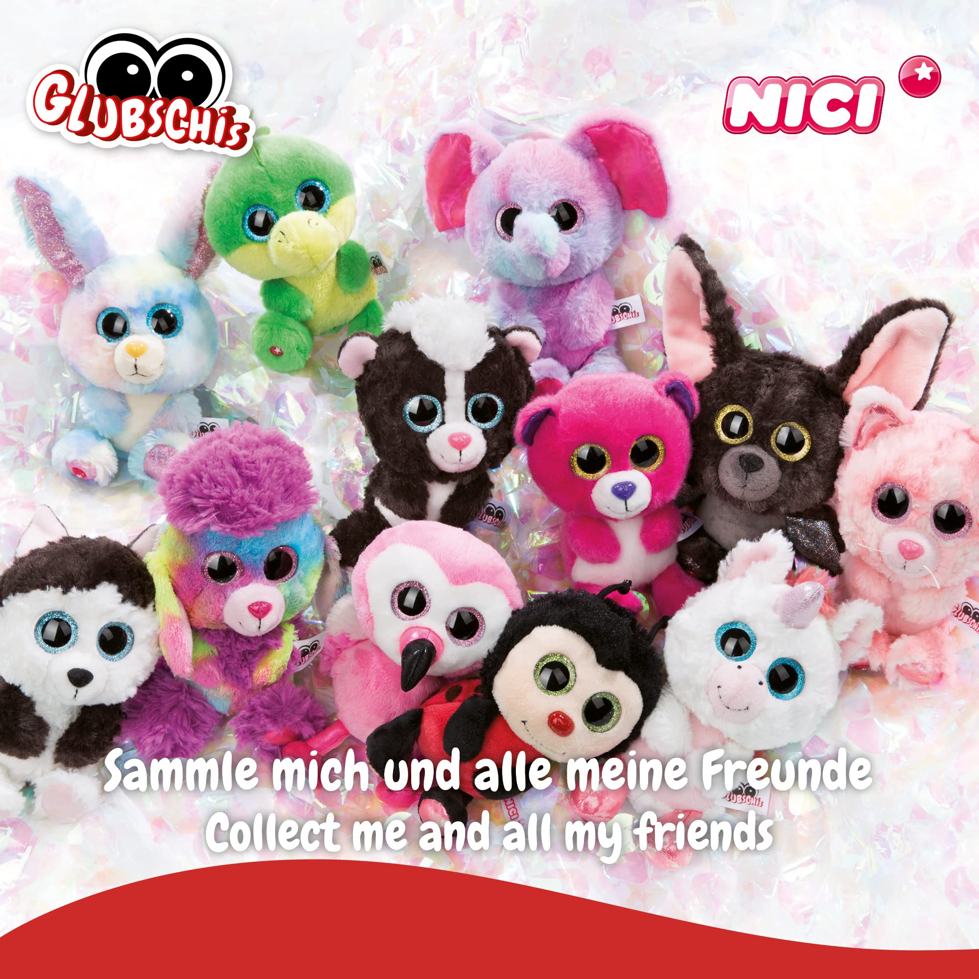 NICI Glubschis: Das Original – Glubschis Schlüsselanhänger Henne Henlou 9 cm – Huhn Kuscheltieranhänger mit Schlüsselring für Schlüsselband, Schlüsselbund & Schlüsselhalter – Taschenanhänger 2
