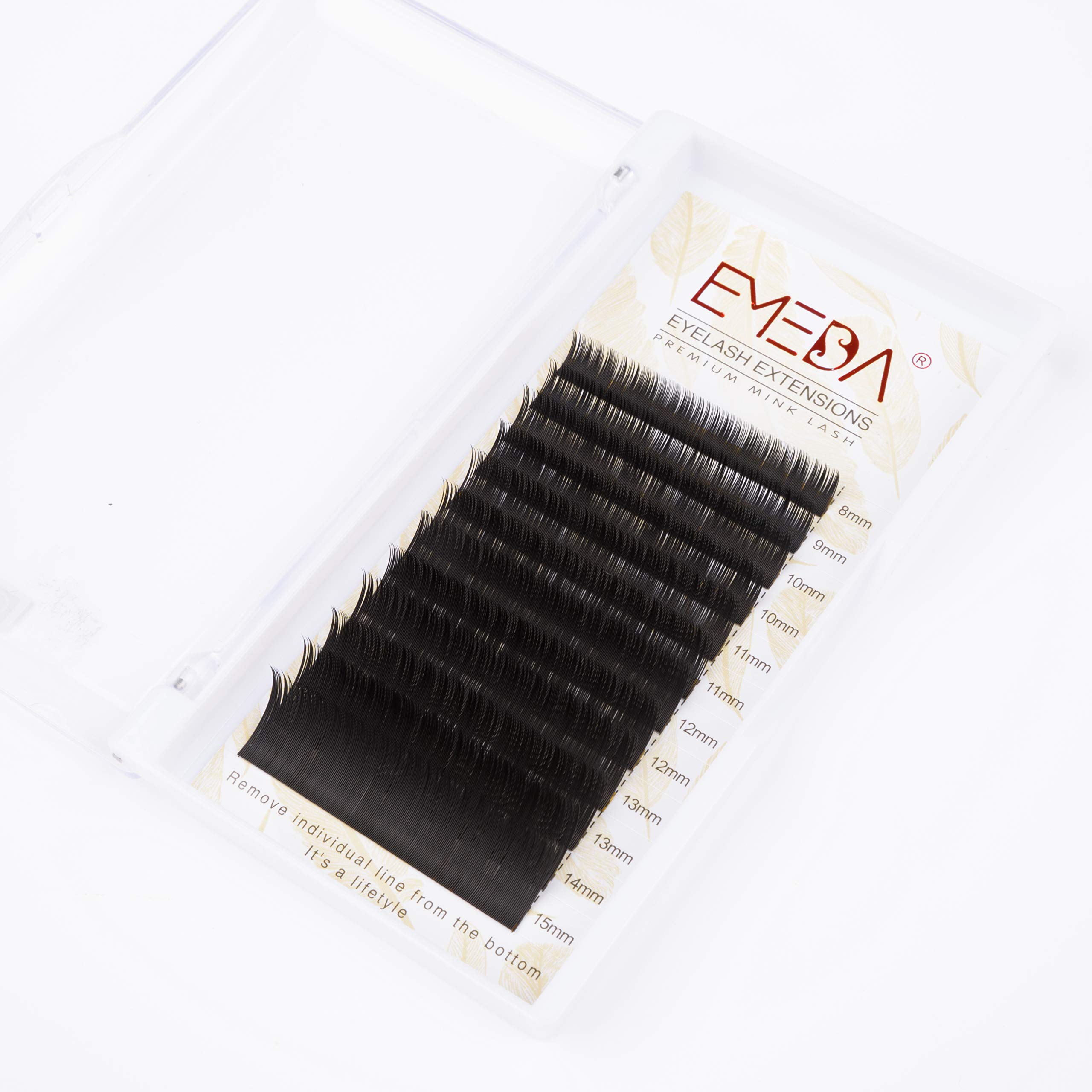 EMEDA Individual Lash Extensions 0.07mm D Curl 8-15mm mix length 3D lash extensions Russian False Eyelash For Make Up (D-0.07-mix)