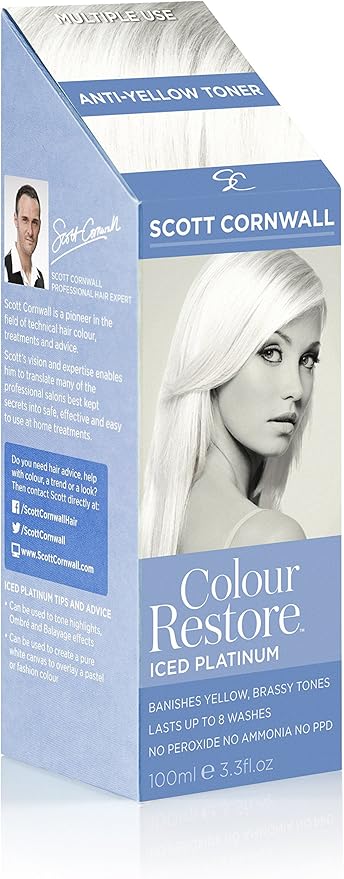 Scott Cornwall Colour Restore Iced Platinum Hair Toner 100ml By
