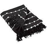DII Woven Loop Throw Collection, 50x60, Black