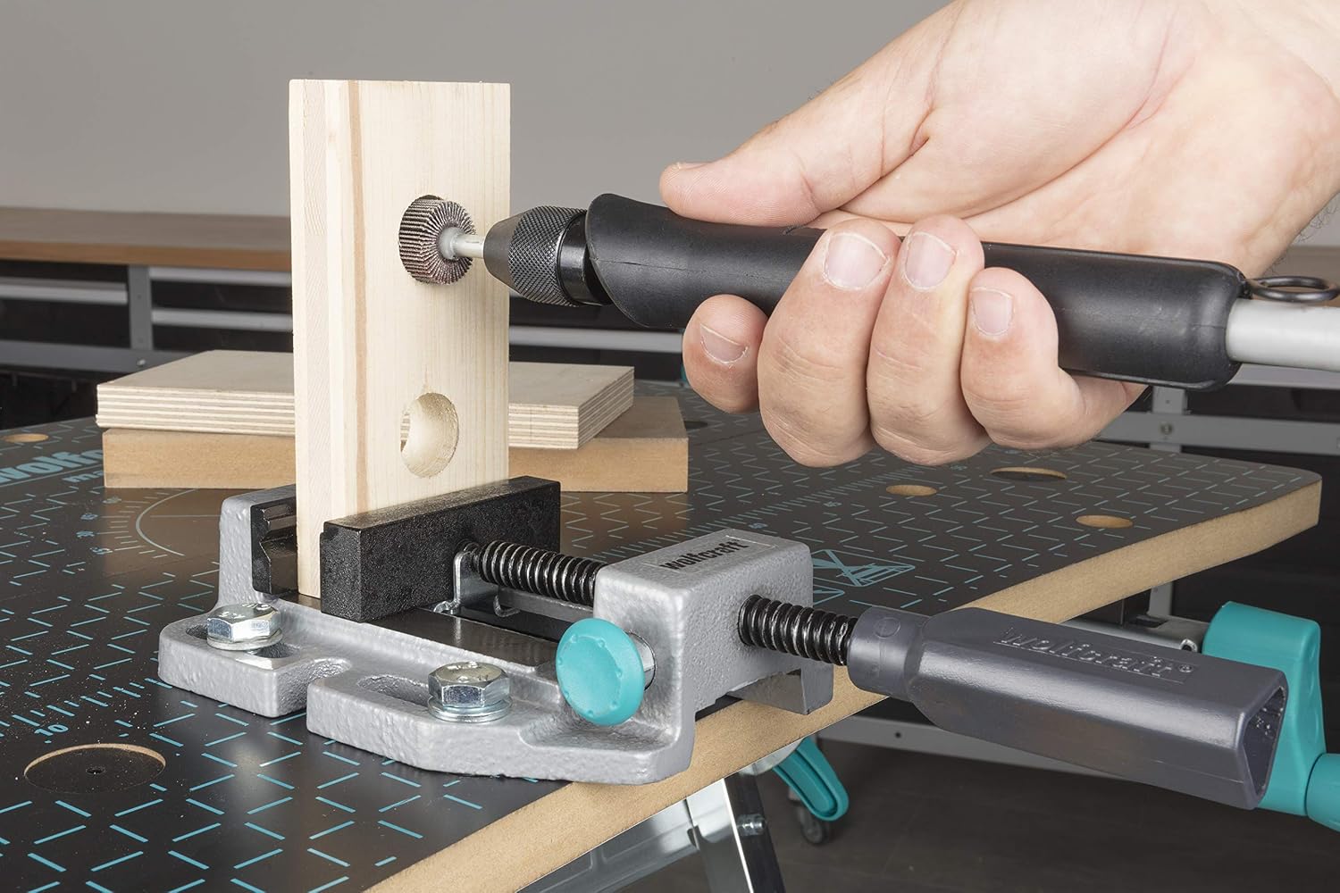 wolfcraft Machine Vice, 3423000, Quick Adjustment; 200 kg Clamping Force, 80 mm Clamping Width - Image 5