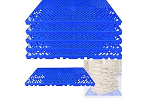 JIAHOHI 6Pcs rhombic plastic pallets for basement storage 23.6x11.8x1.18IN plastic pallets for garage, homeBasement stacking of goods Load capacity 4500LB - plastic pallets for storage to avoid cargo moisture