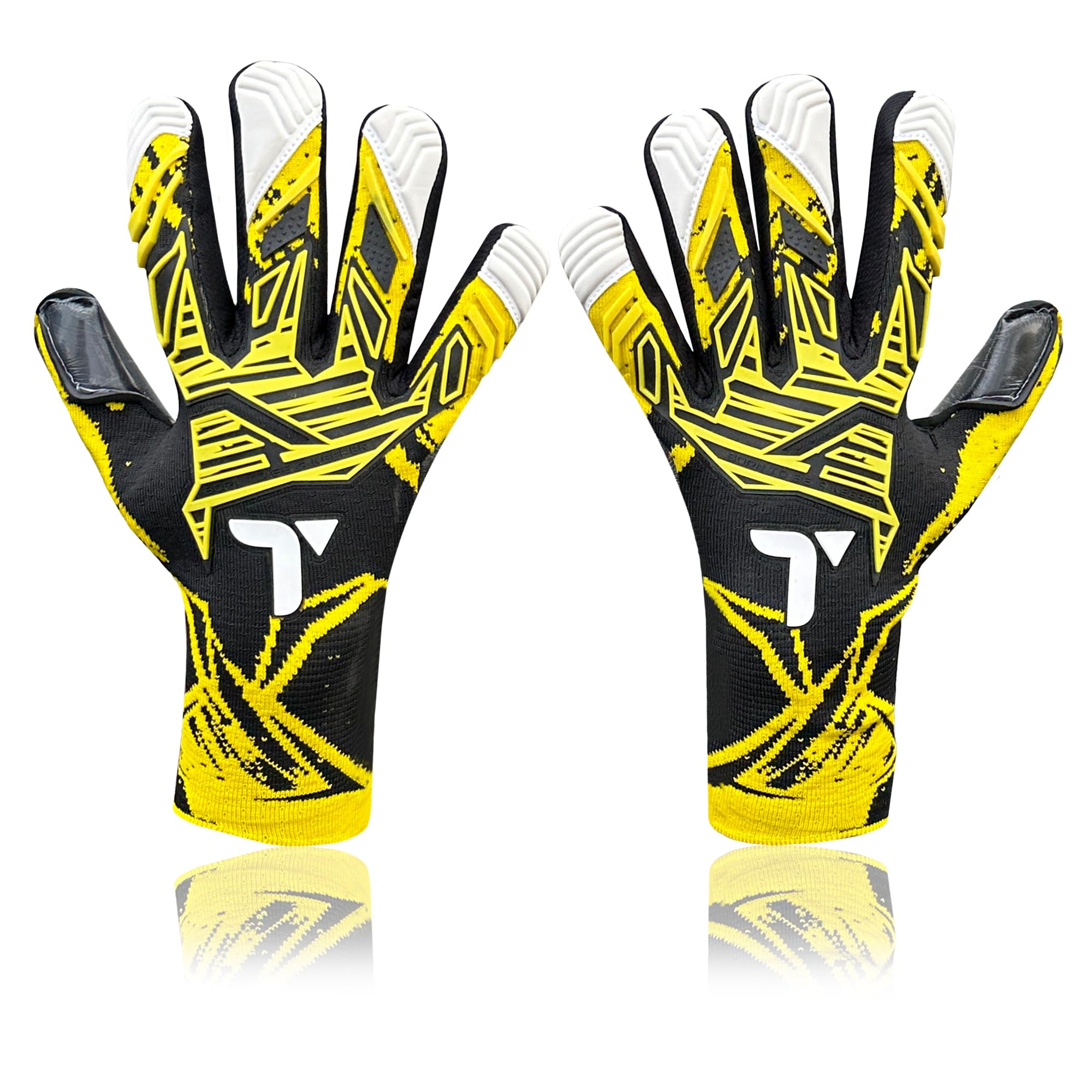 TIGEAR Apex Goalkeeper Gloves (Yellow, 8)