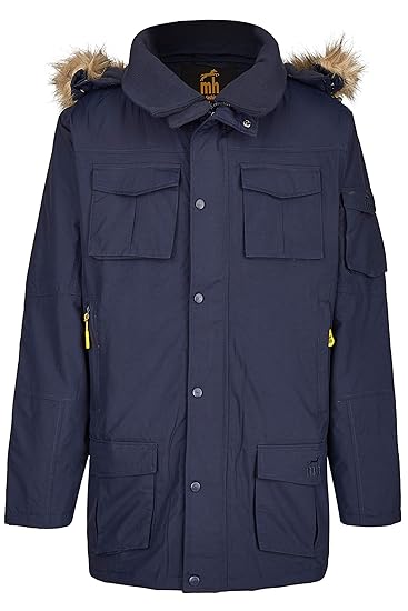 Michael Heinen Winterjacke | Herrenjacke | Outdoorparka | Funktionsanorak | Abnehmbare Kapuze | Waserdicht | Atmungsaktiv | A