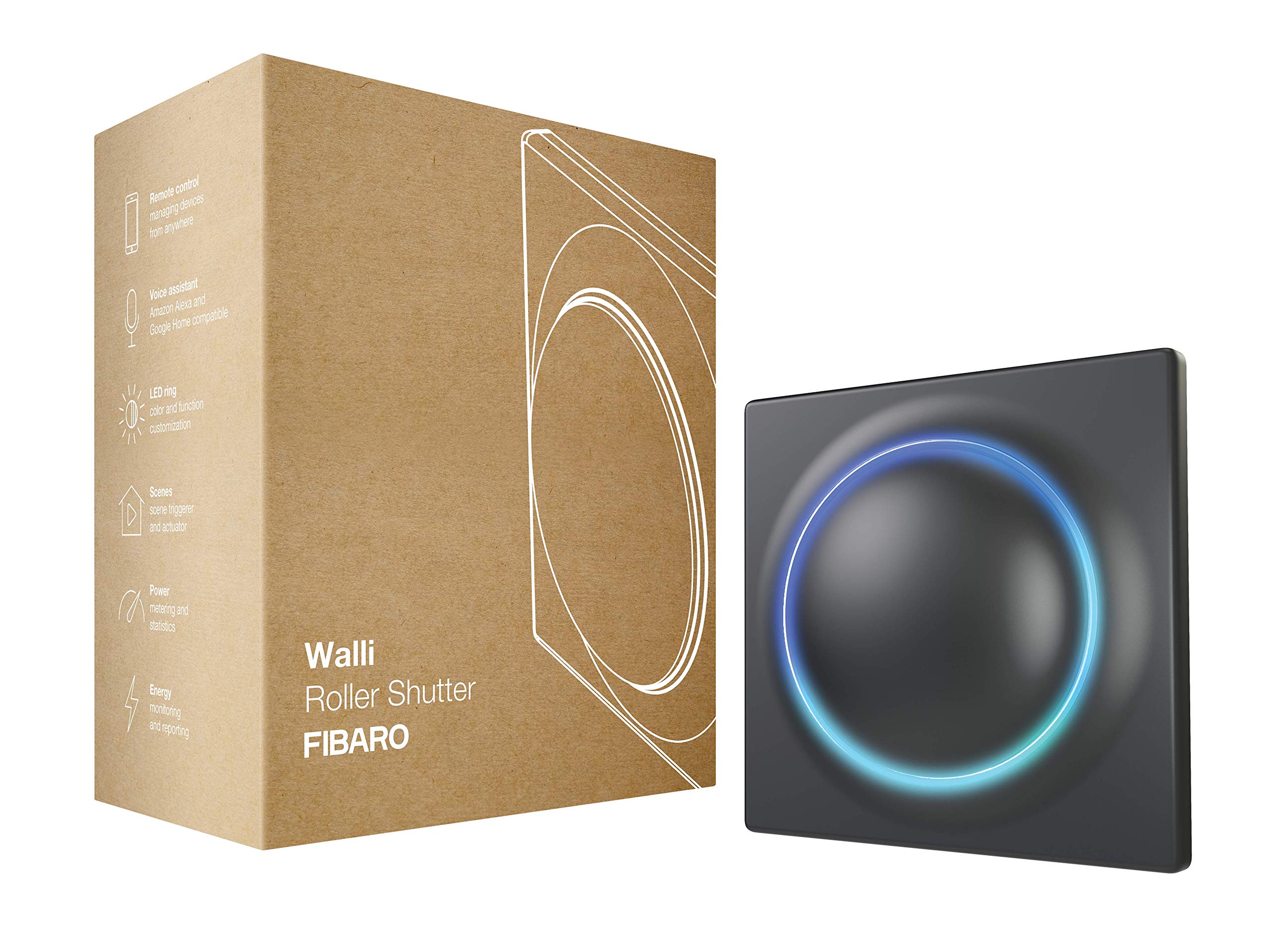 Fibaro Walli Roller Shutter / Z-Wave Plus Flush-Mounted Roller Shutter Switch Anthracite FGWREU-111-8