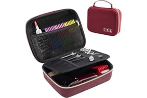 ProCase Hard Travel Case for Hair Clippers, Hair Cutting Barber Supplies Holder, Trimmer Organizer Storage Bag for Hatteker/Oneisal/Wahl 6Star/Andis Men Razor Guard Grooming Kits -Wine