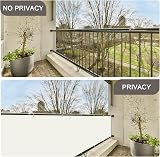 Sunny Guard Balcony Privacy Screen 90x300cm UV Waterproof Windproof Cream view 4
