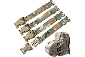 Pitozer Molle Backpack Straps Tactical Rush Tier System Molle Attachment for Tactical Military Backpack Plate Carrier Gear Accessories Compression Fastening Strap Pack Attachment Strap with Buckle