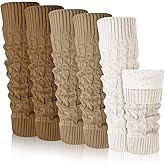 Chuarry 3 Pairs Winter Fleece Lined Leg Warmer for Women Skating Leg Warmer Long Boot Socks for Women Skating Every Day Wear