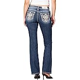 Miss Me Women's Heaven Sent Mid-Rise Bootcut Jeans